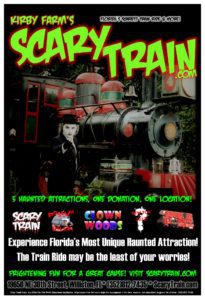 photo of the scary train flyer.