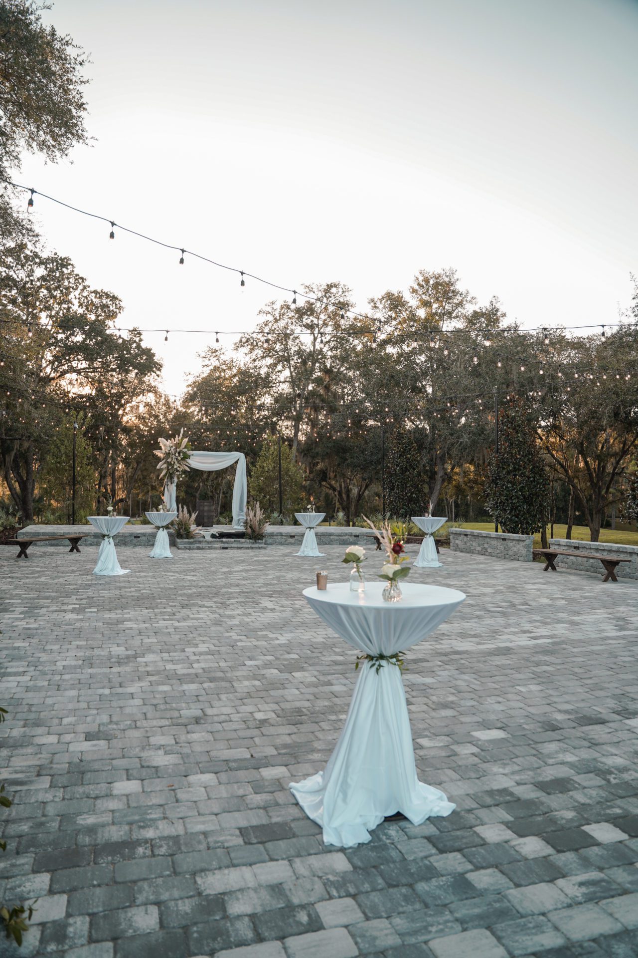 Wedding Venue Photo of the ceremony terrace set up as a dance floor.