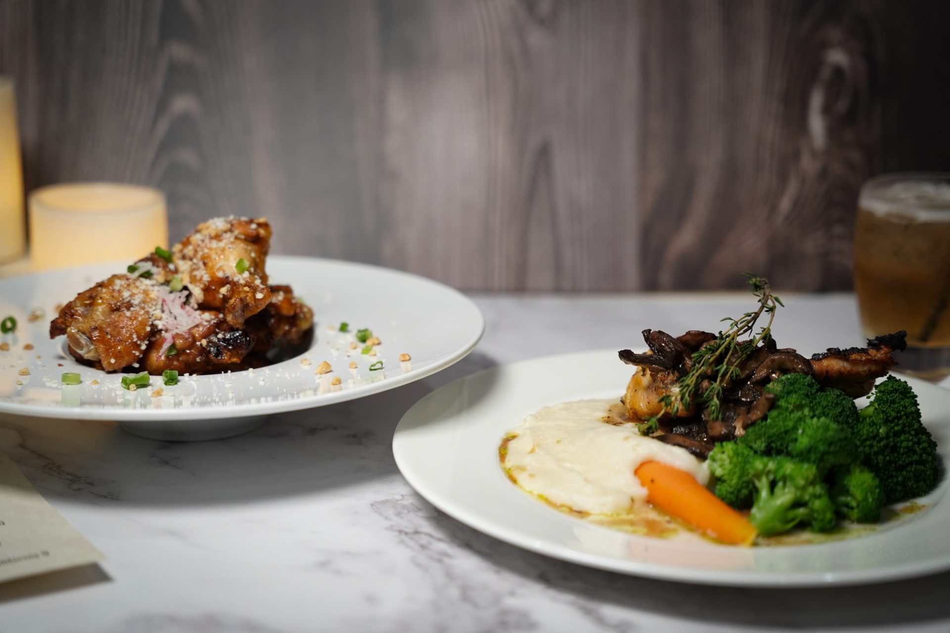 wings and chicken breast at the black prong bar & grill