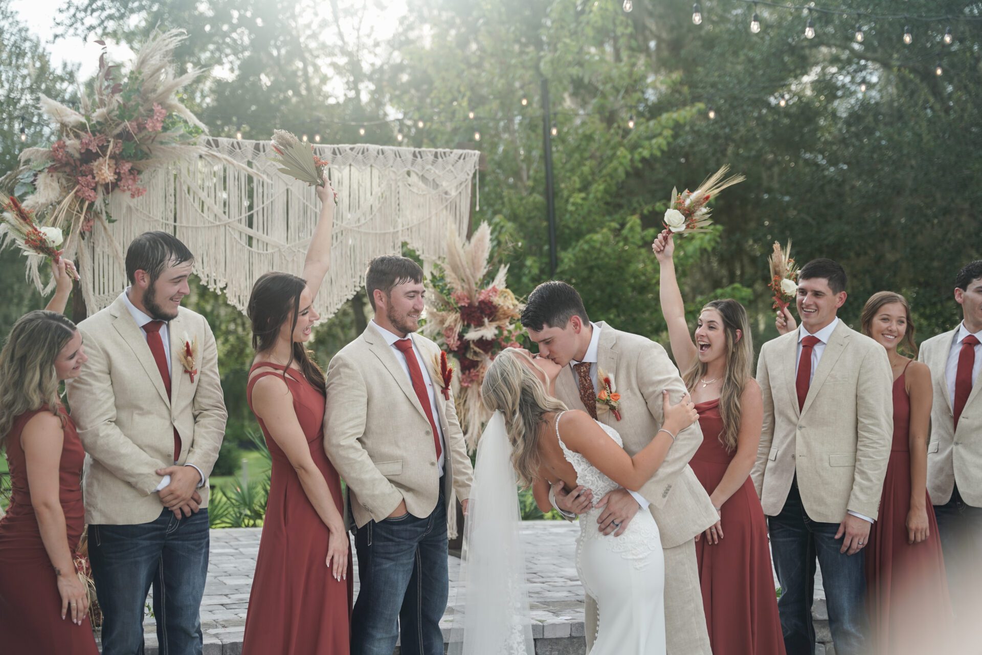 boho outdoor wedding ceremony in north central fl