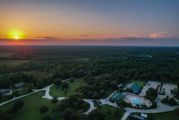 Sunsets over black prong family-friendly florida nature resort