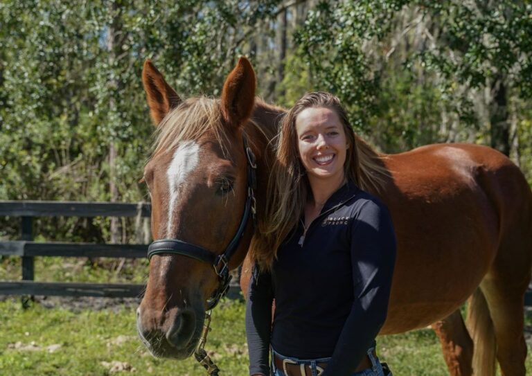 Sophie Collins works at Black Prong Adventures leading trail rides and caring for horses