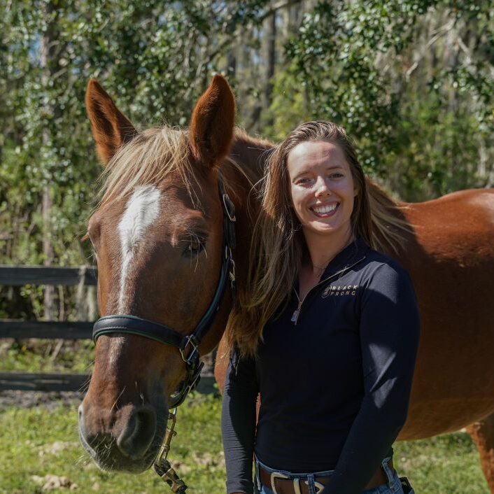 Sophie Collins works at Black Prong Adventures leading trail rides and caring for horses