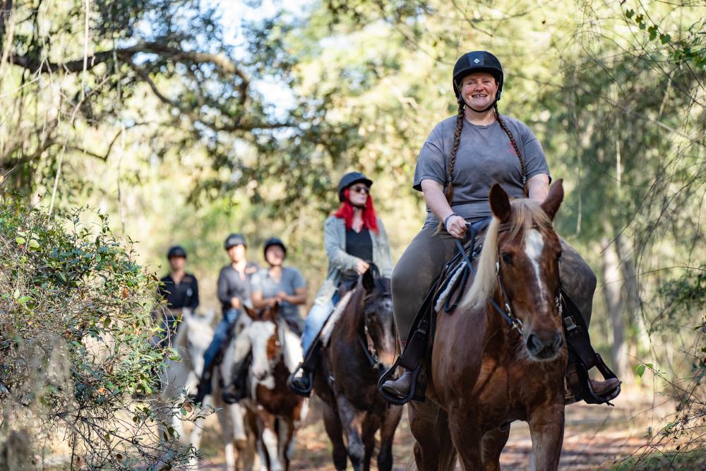 horseback ride through the Goethe Forest