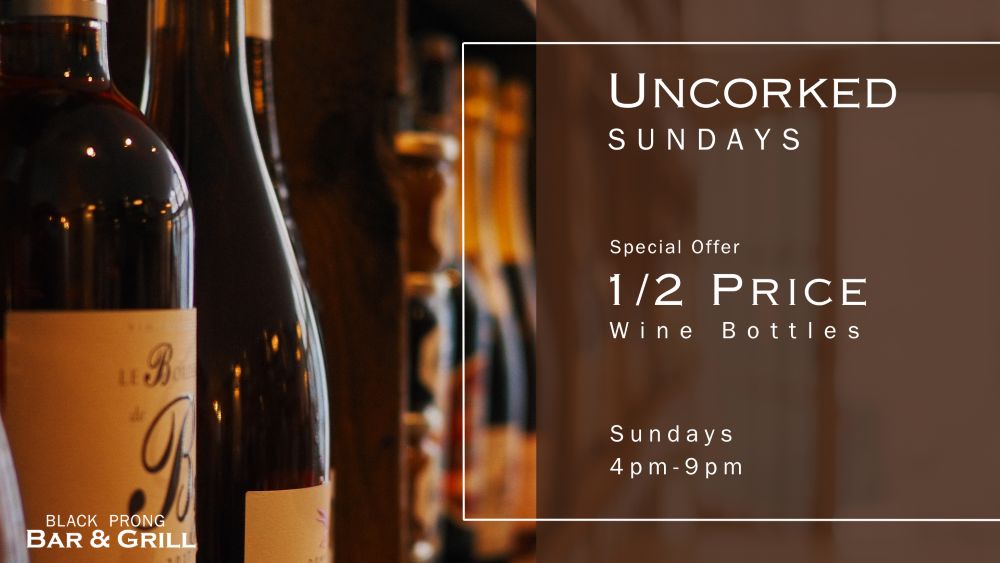 Sunday wine special at the bar & grill